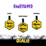 medaglietta in silicone cani e gatti e cavalli silent tags giallo