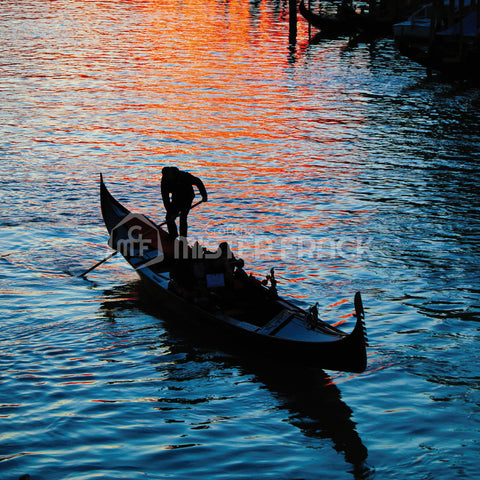 Quadro Gondola al Tramonto Venezia